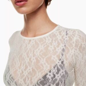 Wilfred Cream Lace Long Sleeve Top